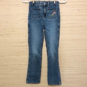 Polo Ralph Lauren Embroidered Floral Jenn Flare Jeans Size 12 girl